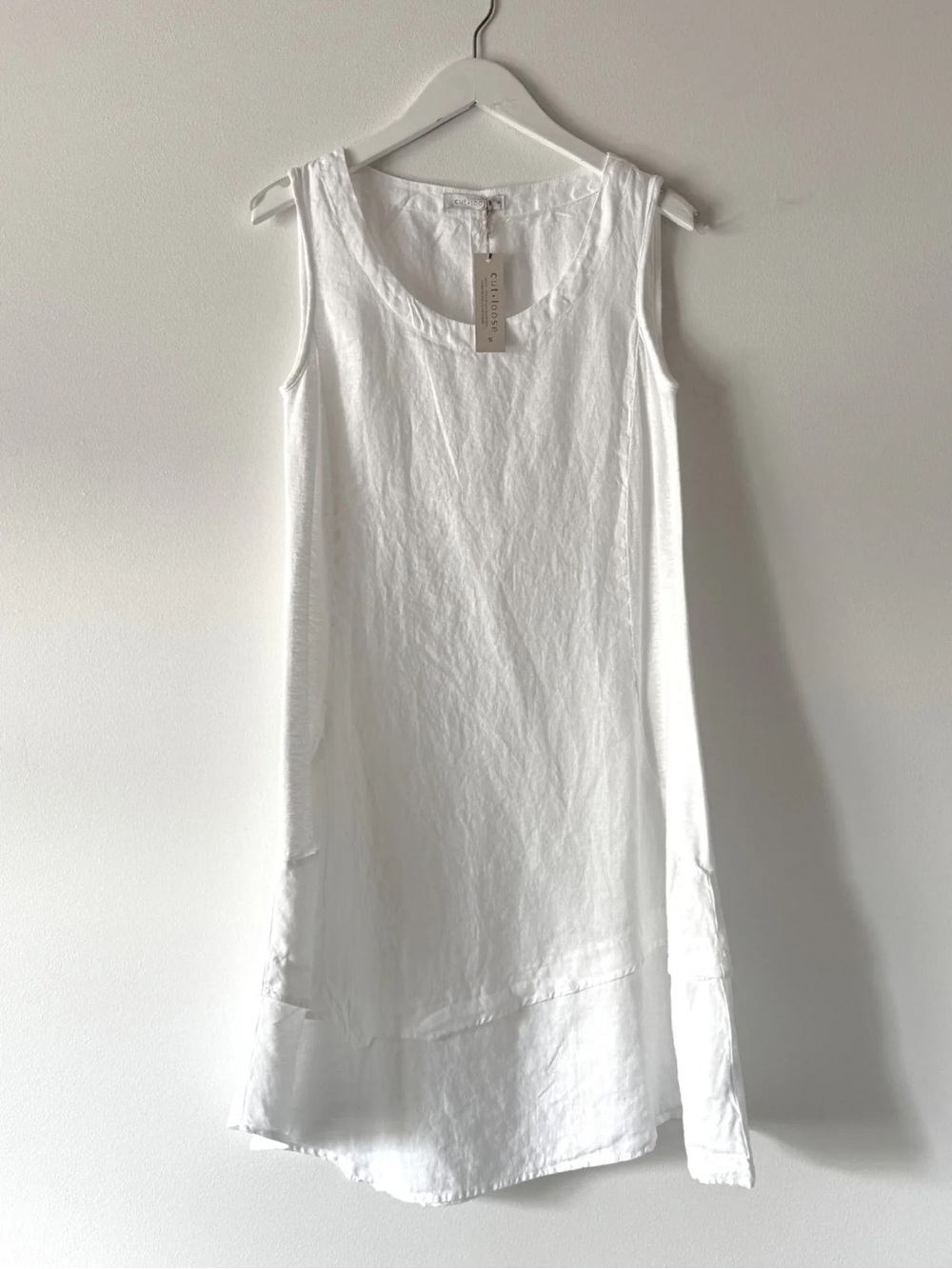 Cut Loose Asym Tunic Dress in White